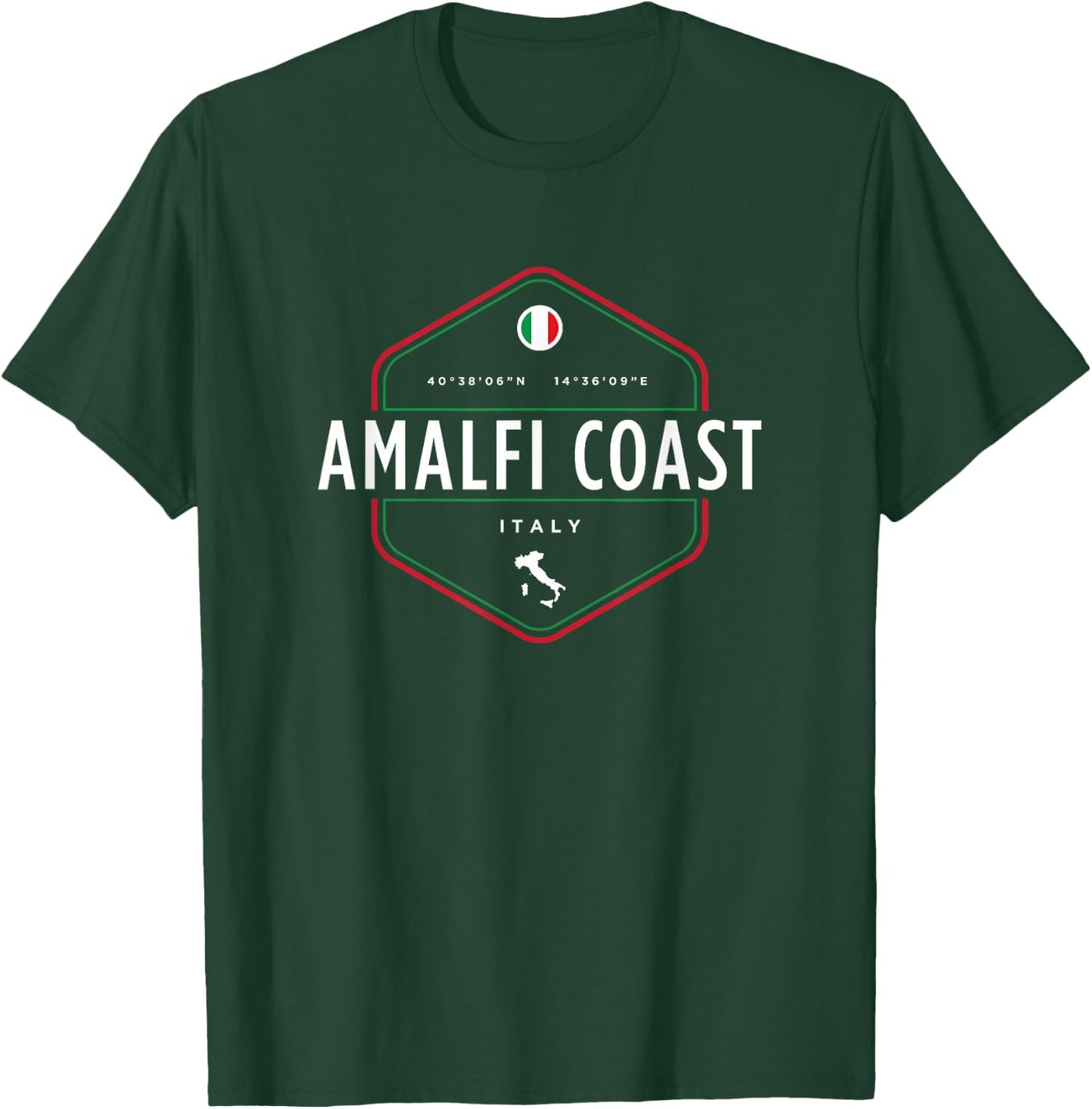 Amalfi Coast Italy T-Shirt - T-Shirt | Forest
