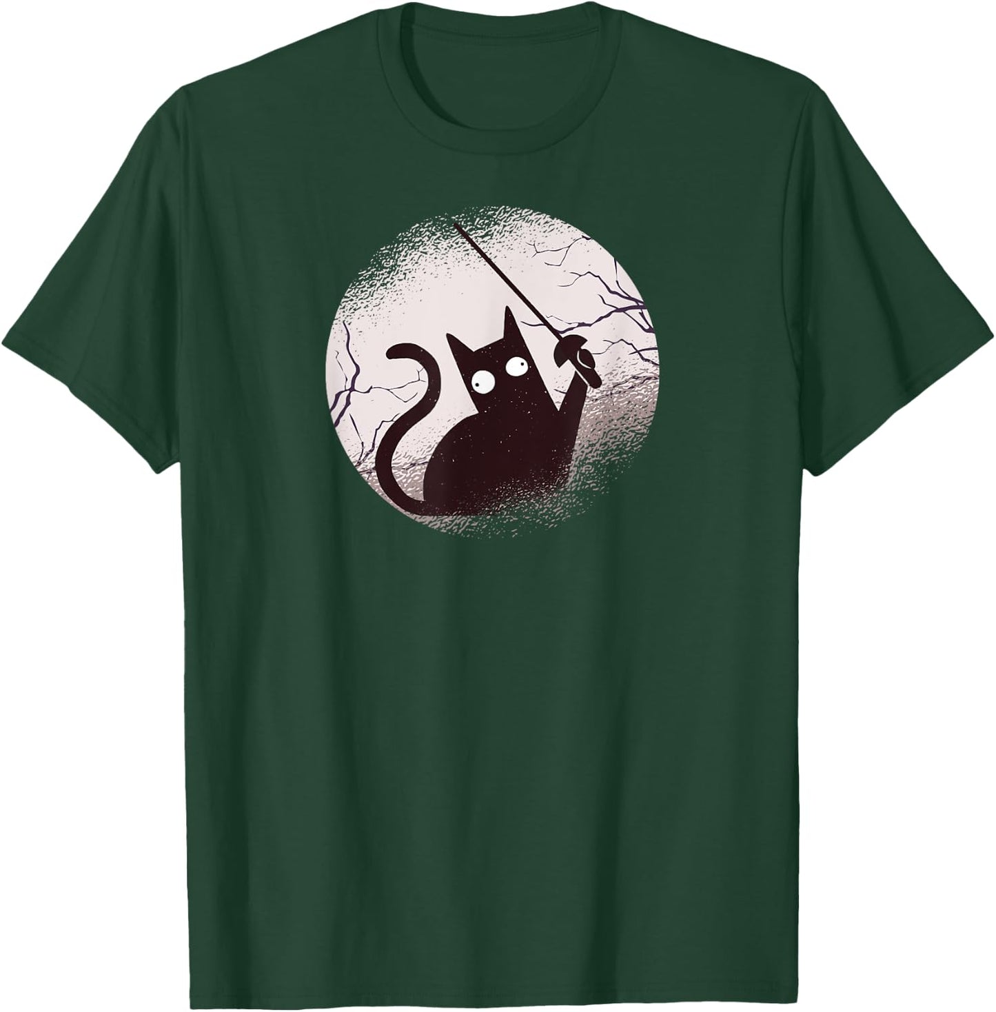 Fencing Game gamer fencer sport fencing Cat T-Shirt - T-Shirt | Forest