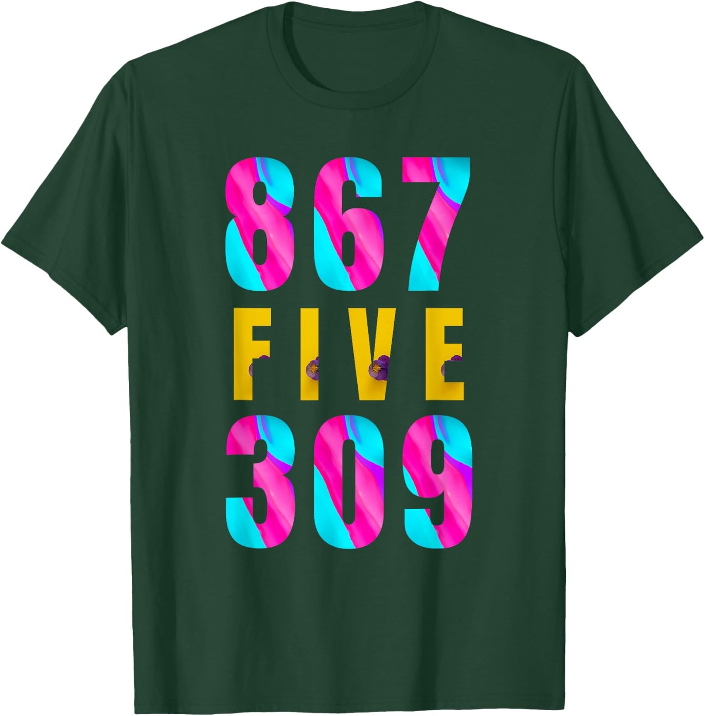 Jenny Phone Number 867-5309 Funny Rock Music T-Shirt - T-Shirt | Forest
