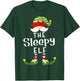 Sleepy Elf Group Christmas Funny Pajama Party T-Shirt - T-Shirt | Forest