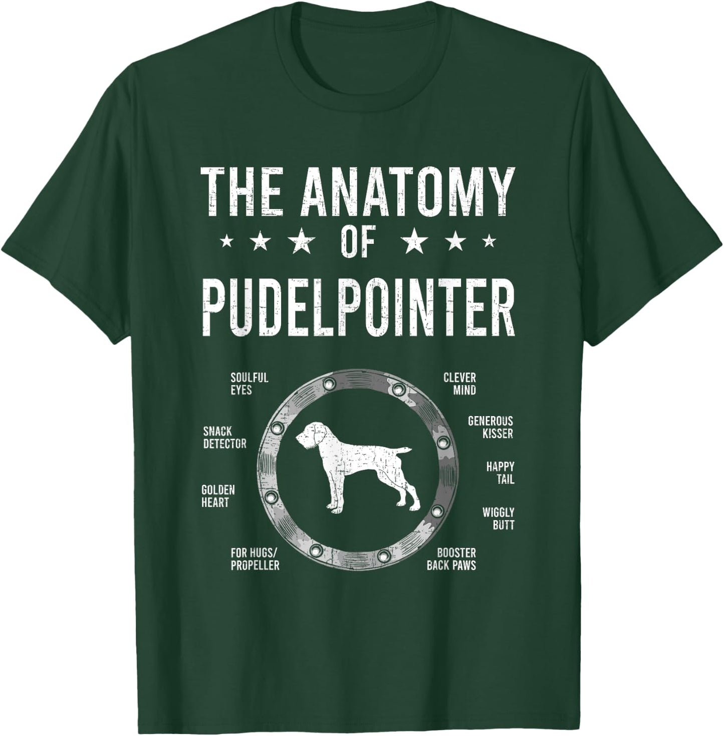 Anatomy of Pudelpointer Dog Lover T-Shirt - T-Shirt | Forest