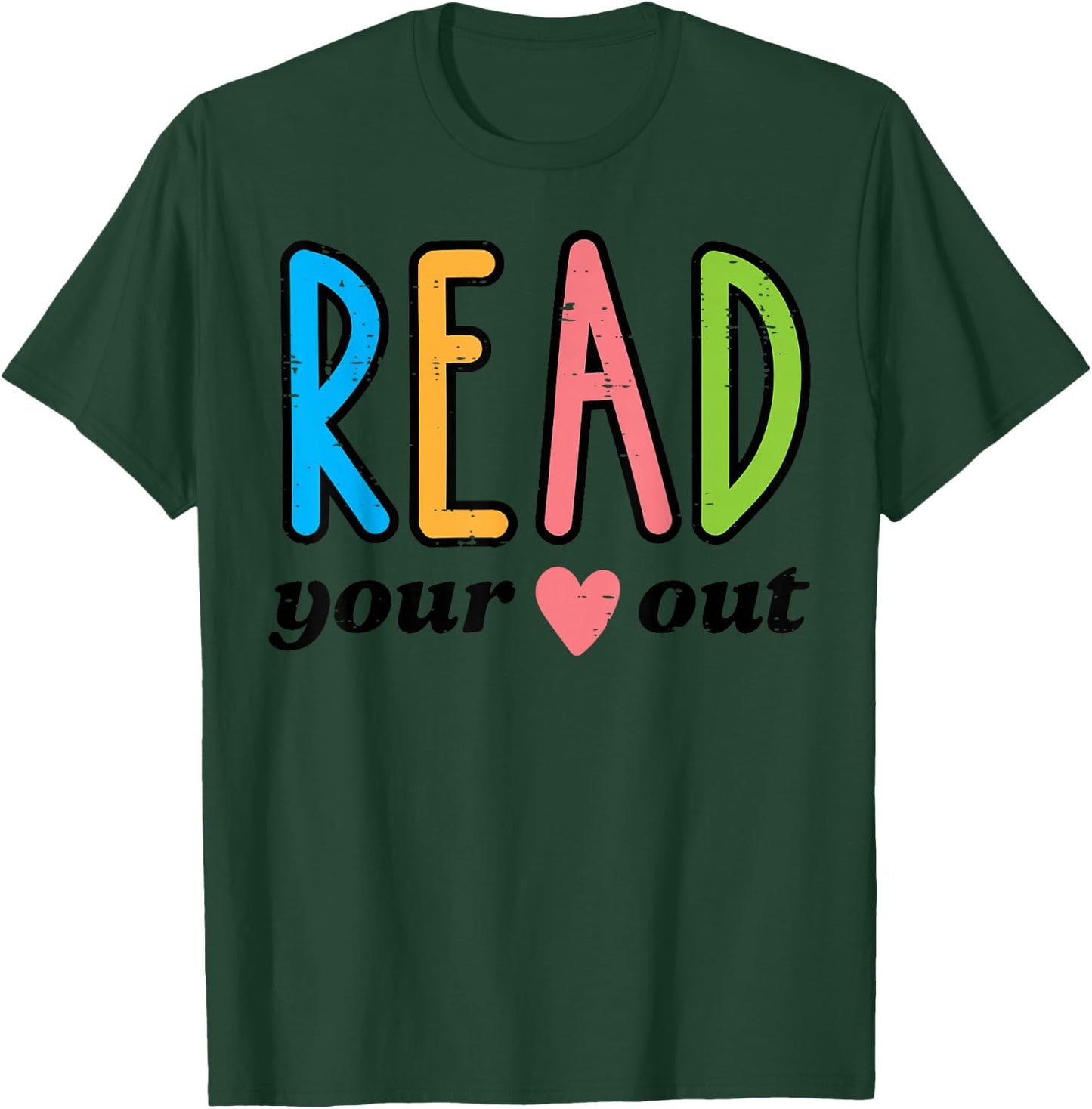 Read Your Heart Read Reading Librarian Book Across America T-Shirt - T-Shirt | Forest