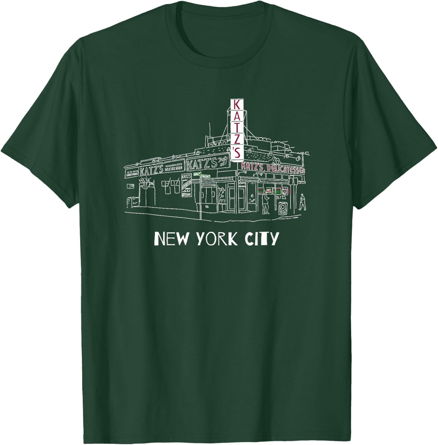 Kat'z Deli New York City for Reuben Sandwich Fans T-Shirt - T-Shirt | Forest