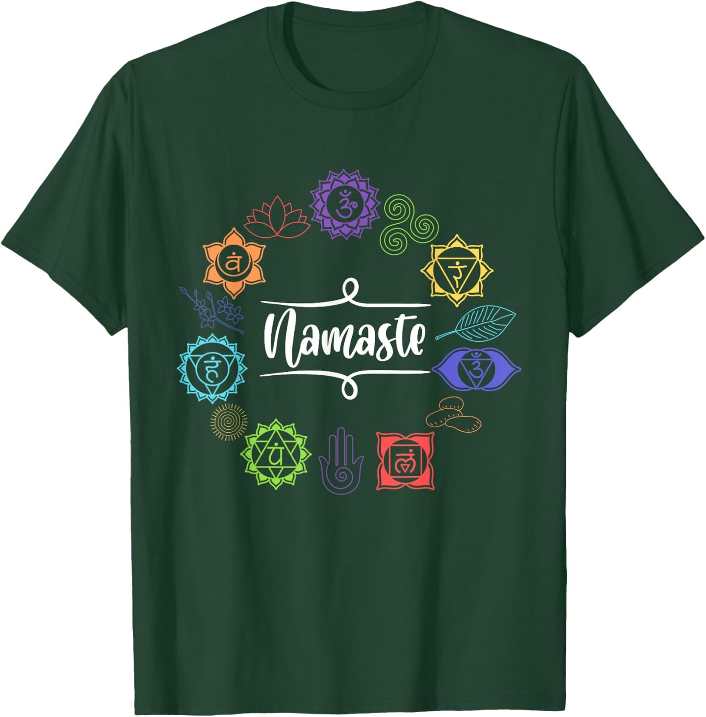 Namaste Yoga Meditation Calm Soul and Body Yoga Teacher Men Women Girls Kids T-Shirt - T-Shirt | Forest