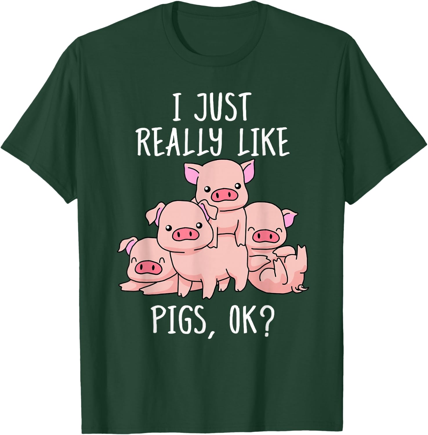 Love Pig Shirt Women Pig Gifts Pigs Men Cute Swine T-Shirt - T-Shirt | Forest