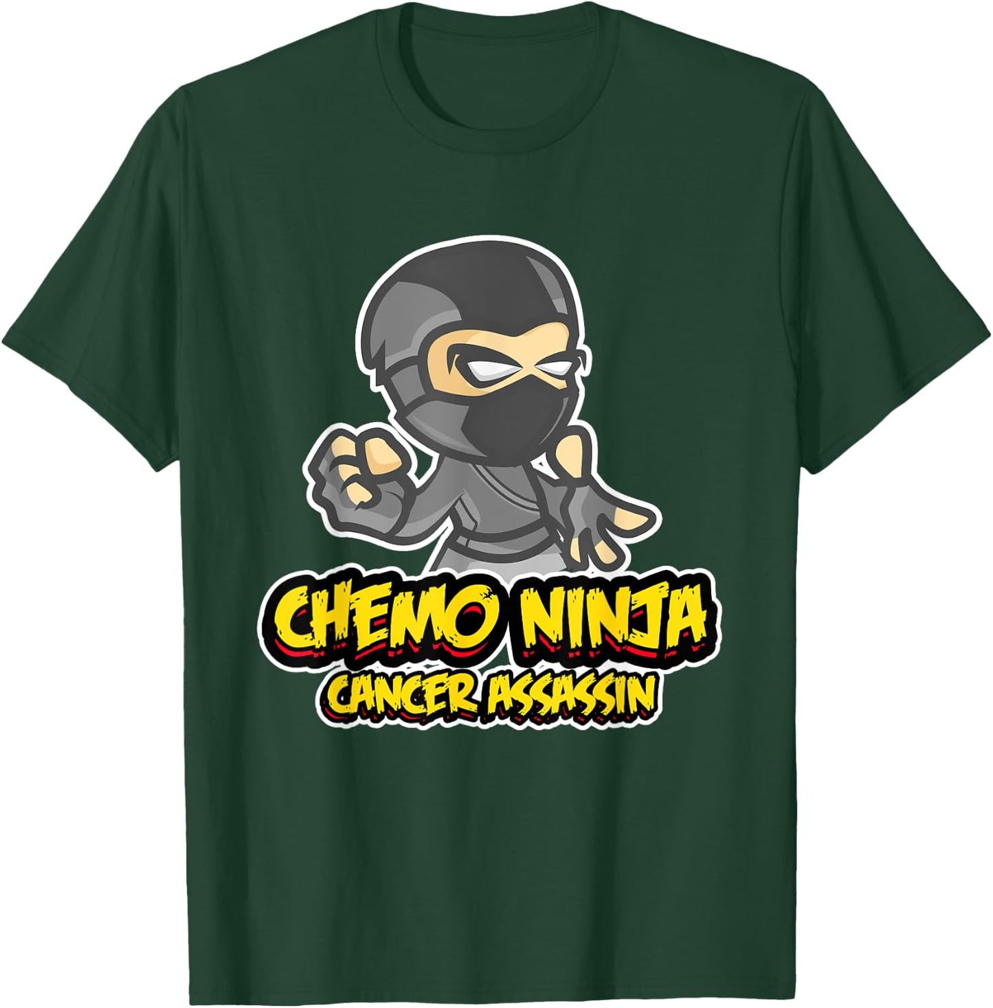 Pediatric Cancer Awareness Childhood Gifts Chemo Ninja T-Shirt - T-Shirt | Forest