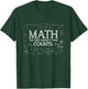 Funny Science Nerd Math The Only Subject That Counts Math Small T-Shirt - T-Shirt | Forest