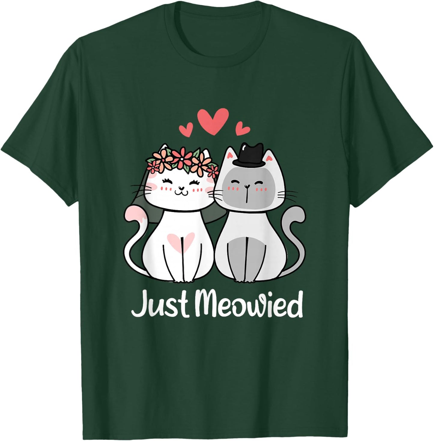 Just Meowied Frisch Married Cats Married Couple T-Shirt - T-Shirt | Forest