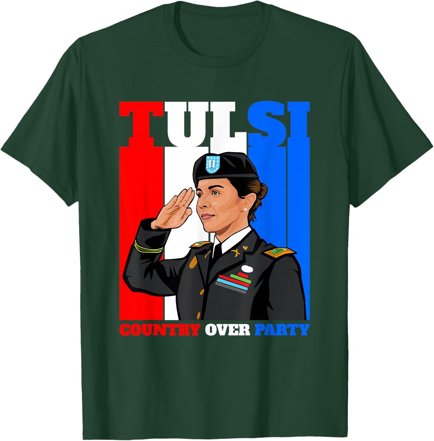 Tulsi Gabbard for First Female President 2028 T-Shirt - T-Shirt | Forest