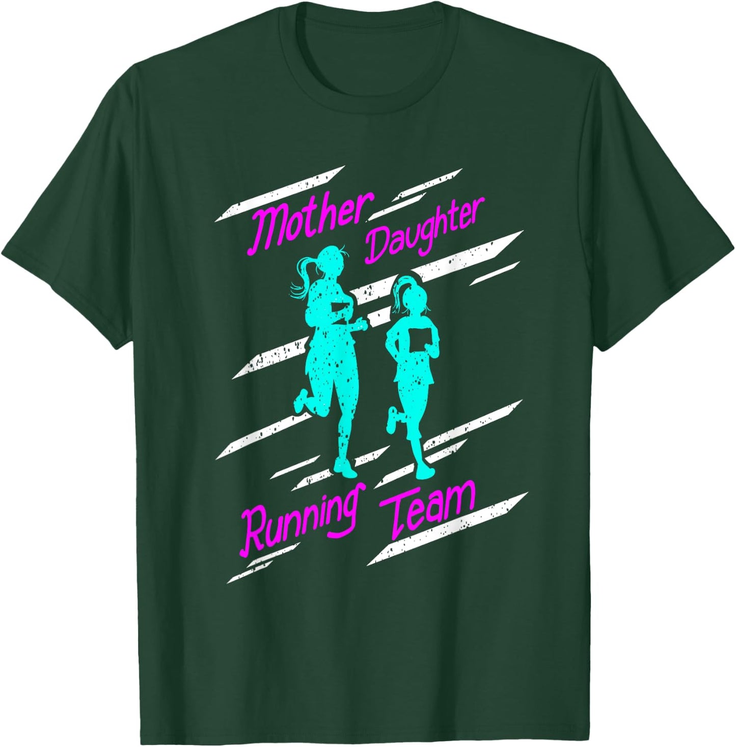 Cool Mother Daughter Running Team | Funny Runner Tandem Gift T-Shirt - T-Shirt | Forest