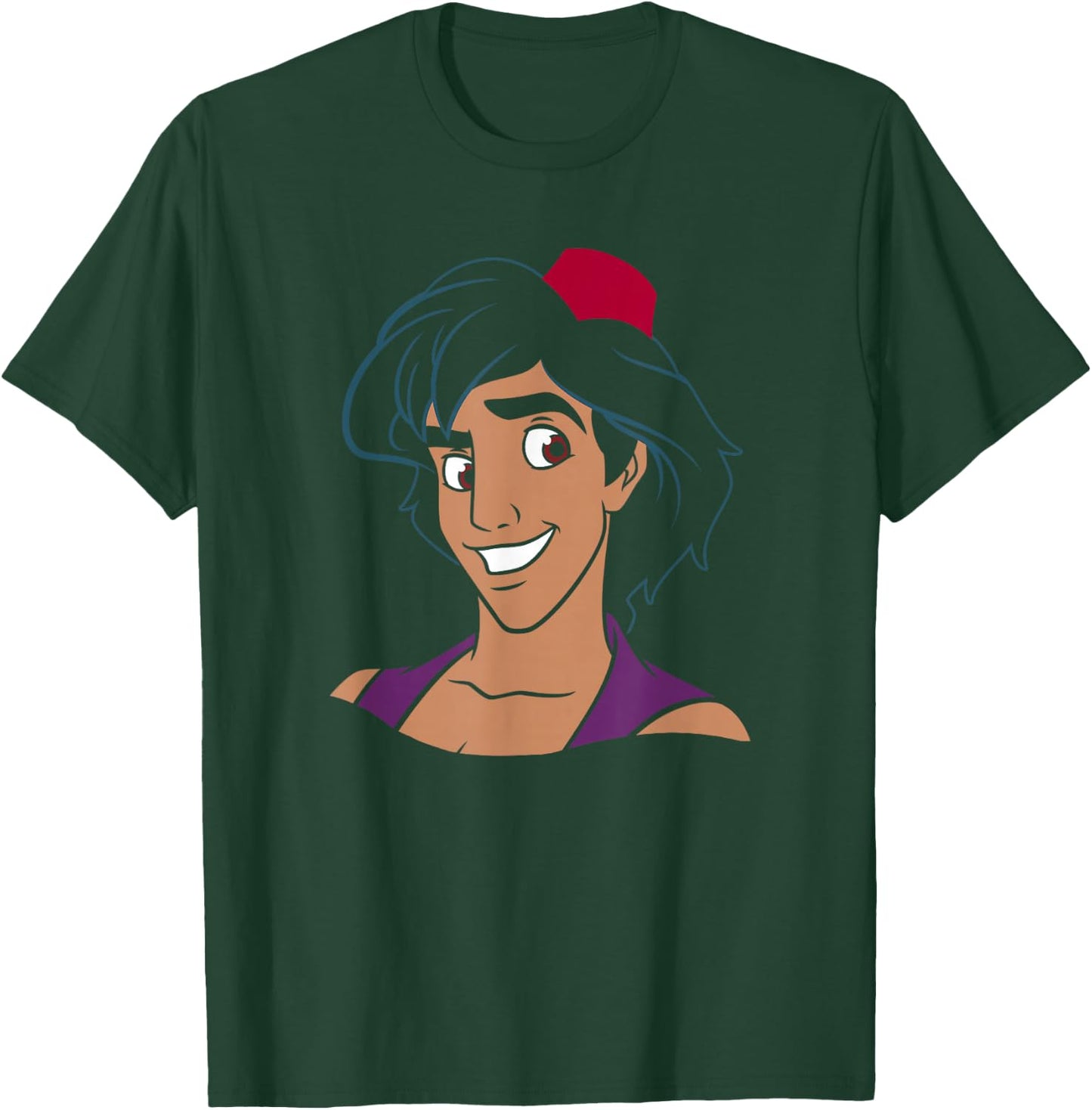 Disney Aladdin Big Smile Portrait T-Shirt - T-Shirt | Forest