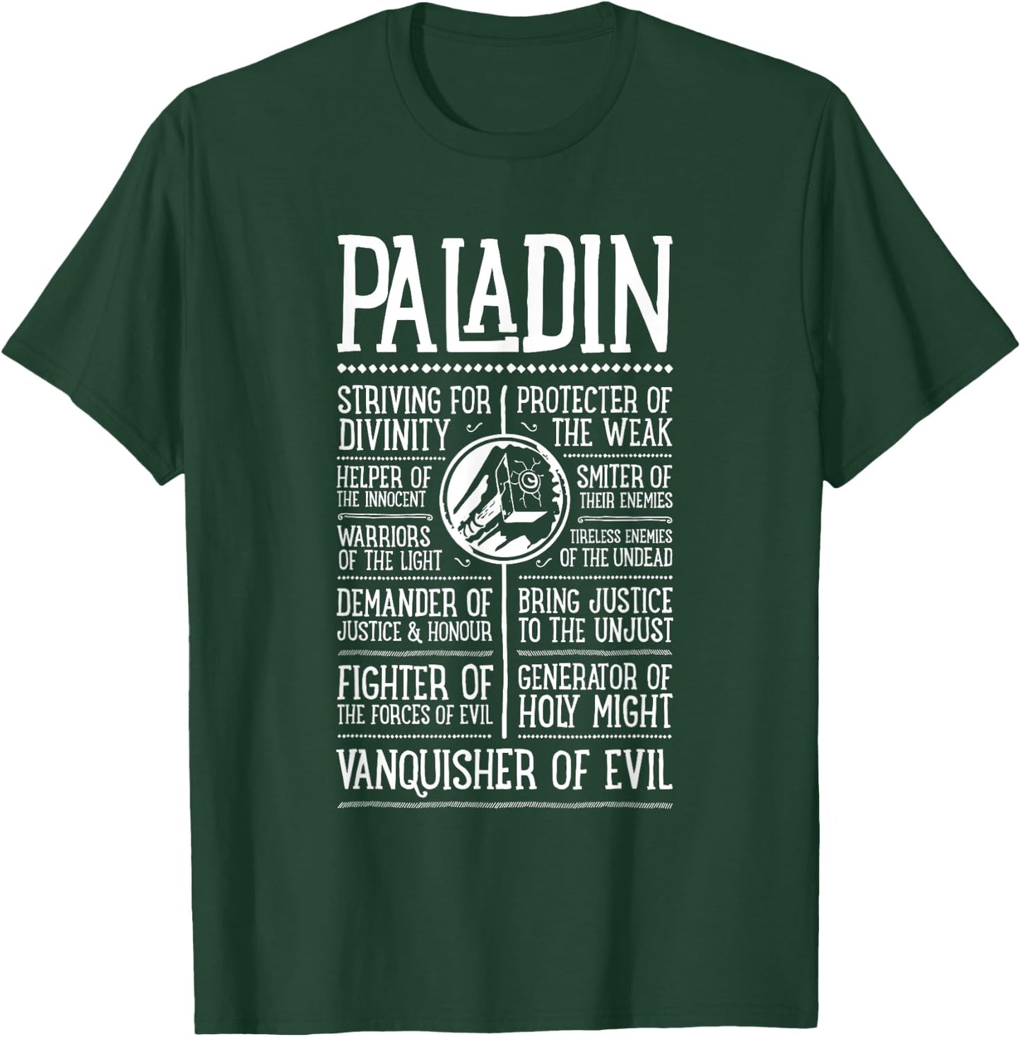 Wow Paladin Role Playing Gamer Small T-Shirt - T-Shirt | Forest