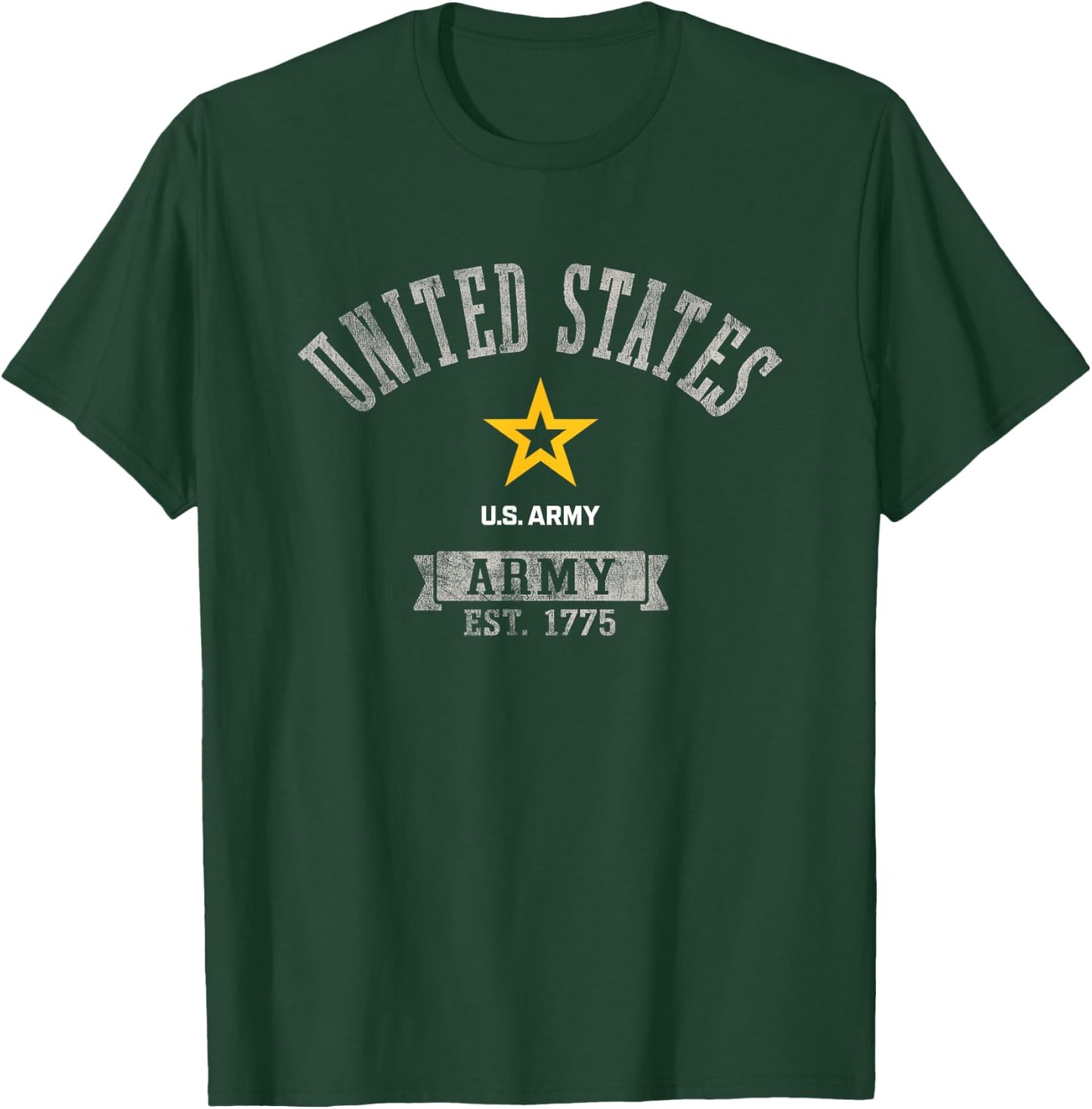 United States Army Military Vintage Logo Officially Licensed T-Shirt - T-Shirt | Forest
