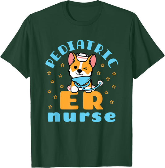 Cute Pediatric ER Nurse Pedi Unit Emergency Room Nursing T-Shirt - T-Shirt | Forest