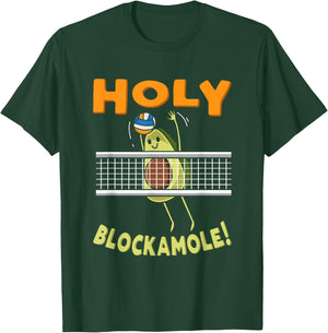 Holy Blockamole Avocado Beach Volleyball Player Vegan Veggie T-Shirt - T-Shirt | Forest