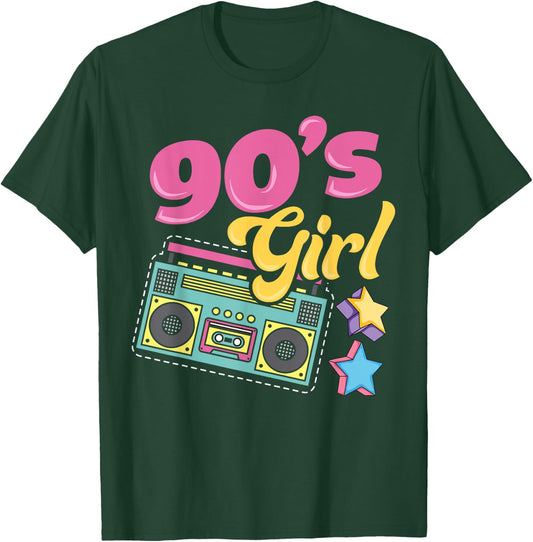 90s Party 90's Girl Party Outfit Costume Vintage Retro T-Shirt - T-Shirt | Forest