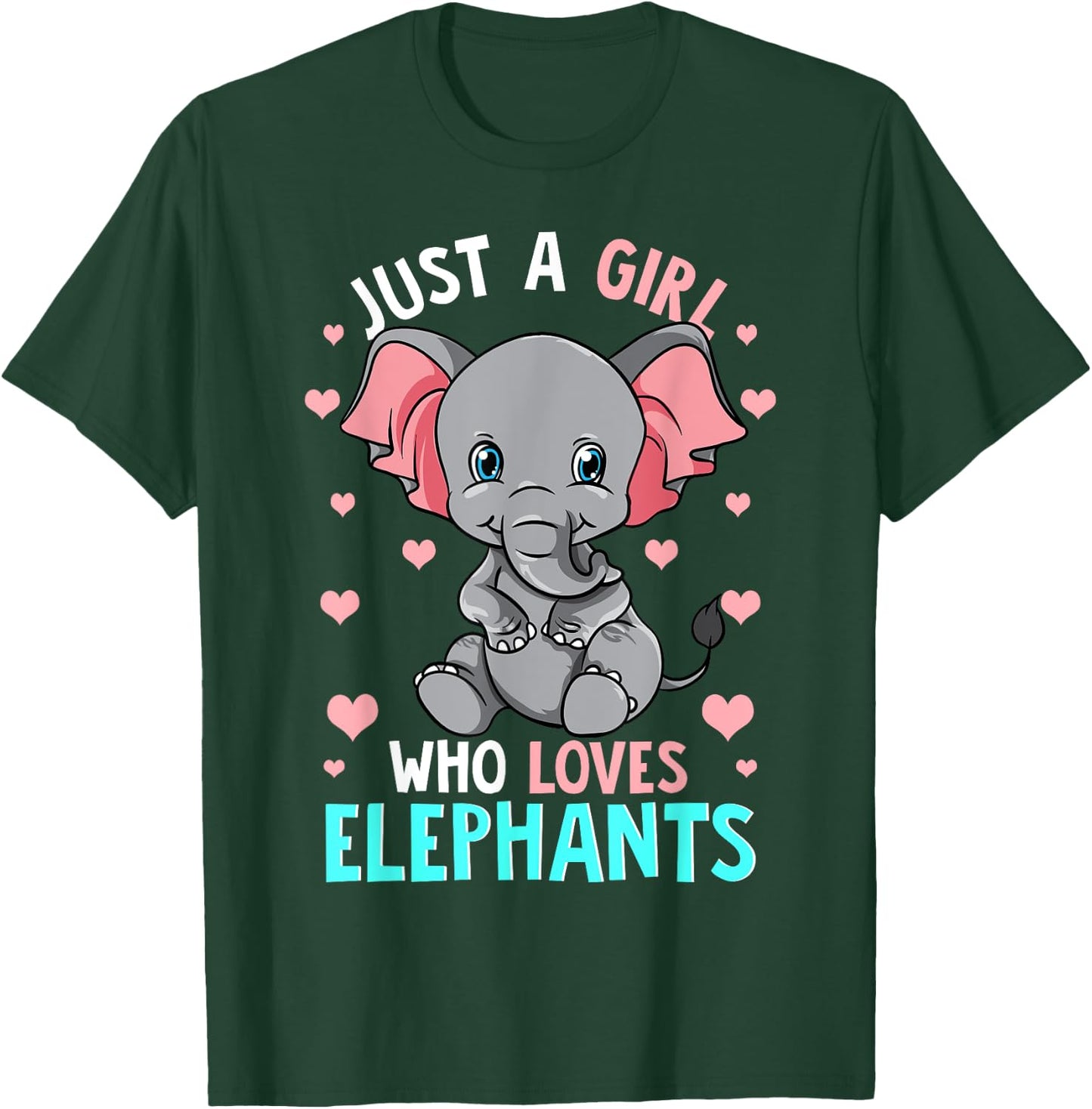 Just A Girl Who Loves Elephants Shirt Elephant Shirt Girls T-Shirt - T-Shirt | Forest