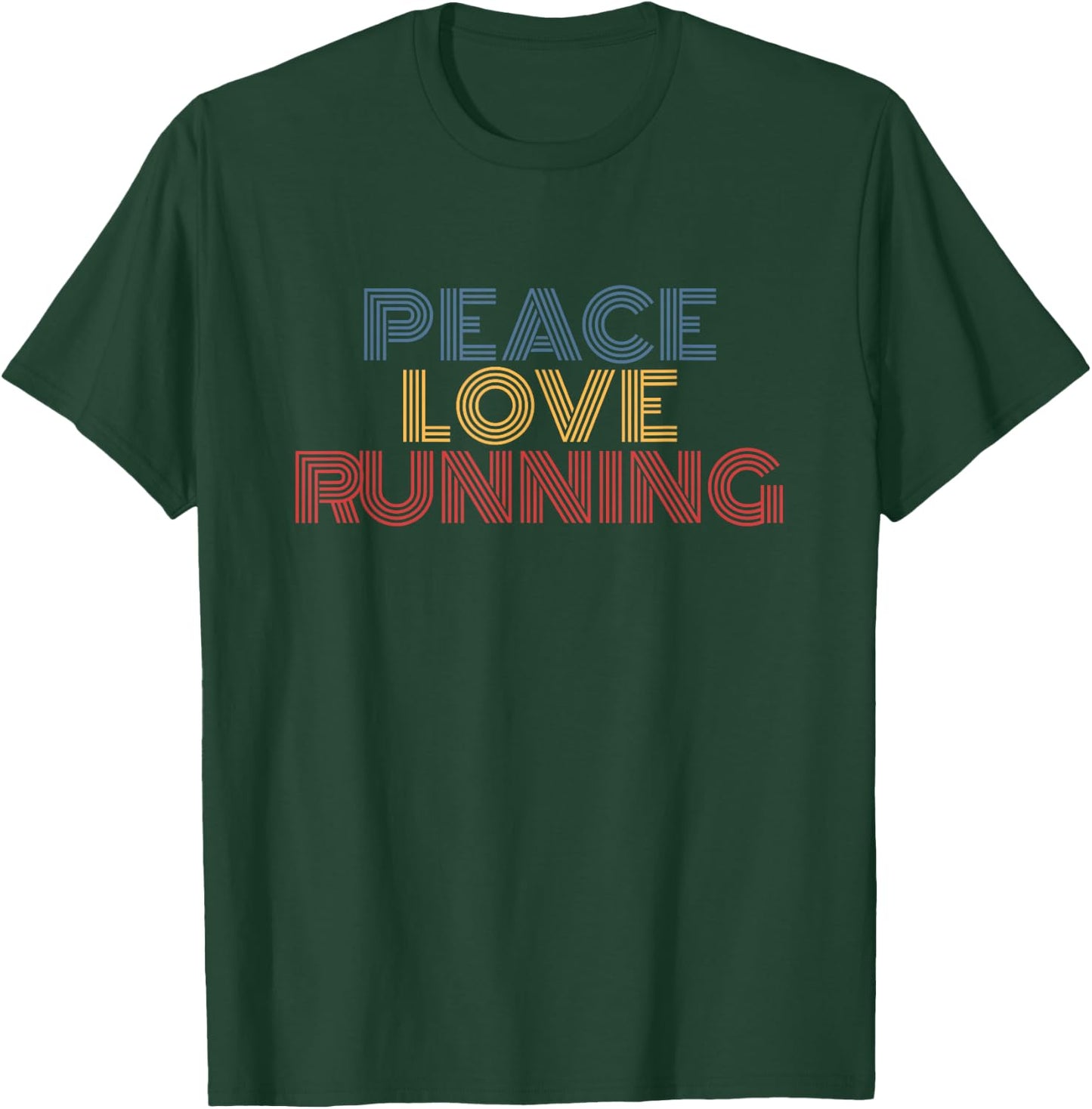 Peace Love Running T-Shirt - T-Shirt | Forest