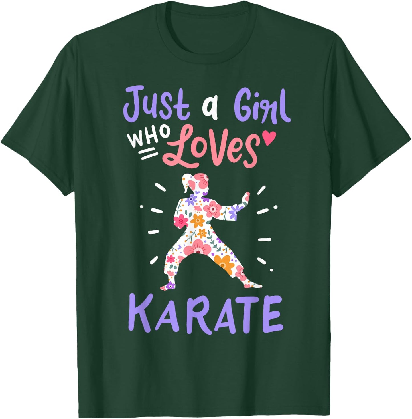 Karate Just A Girl Who Loves Karate Gift Small T-Shirt - T-Shirt | Forest