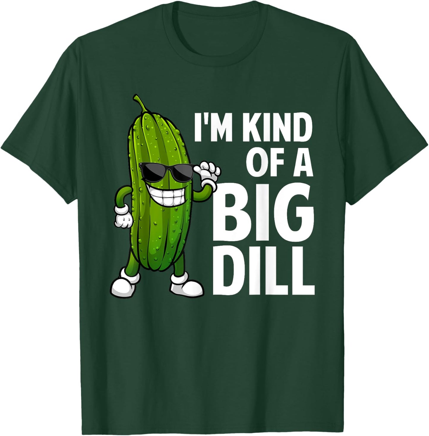 Funny Pickle Design Women Kids Big Dill Pickle Lover T-Shirt - T-Shirt | Forest