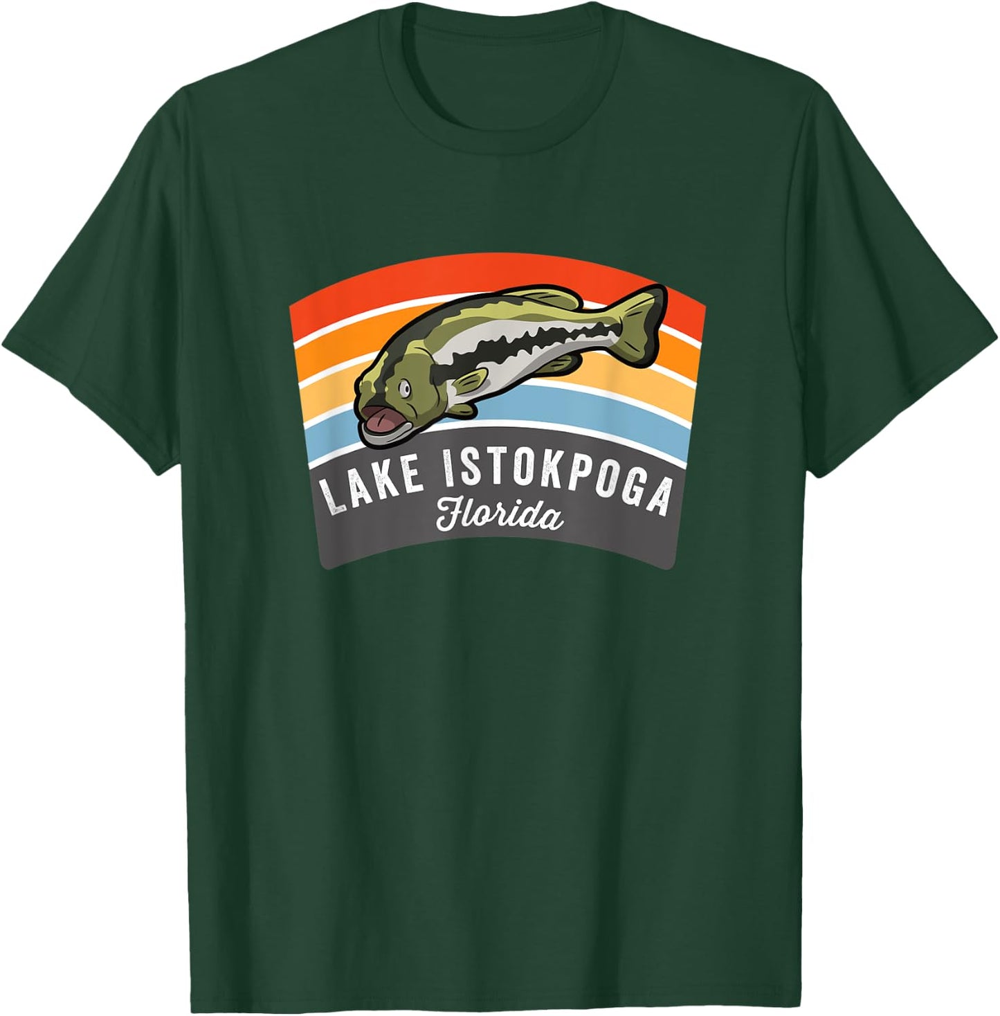 Lake Istokpoga Florida Largemouth Bass Fishing T-Shirt - T-Shirt | Forest