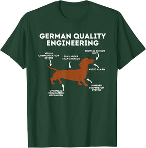 Quality German Engineering - Dachshund Lover Wiener Dog Small T-Shirt - T-Shirt | Forest