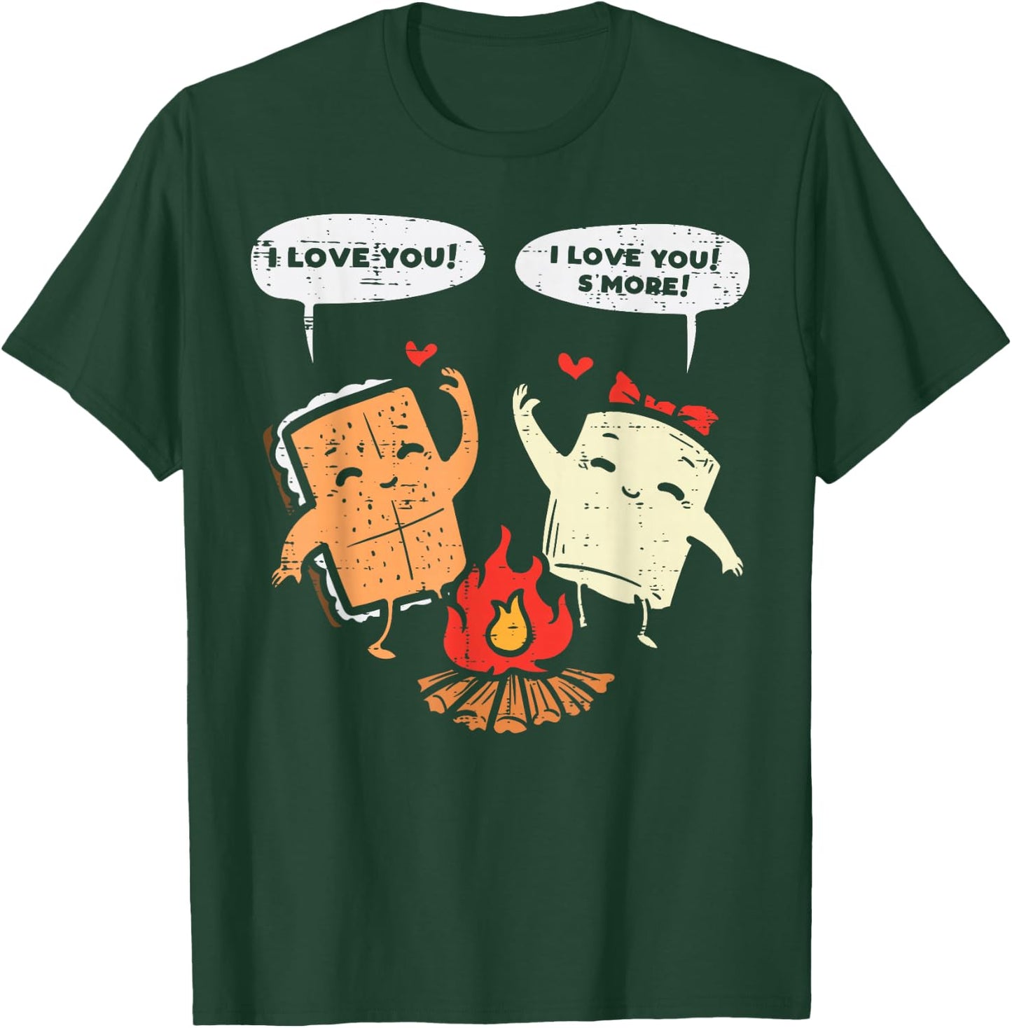 I Love You Smore Funny Camping Couple Camper Men Women Kids T-Shirt - T-Shirt | Forest
