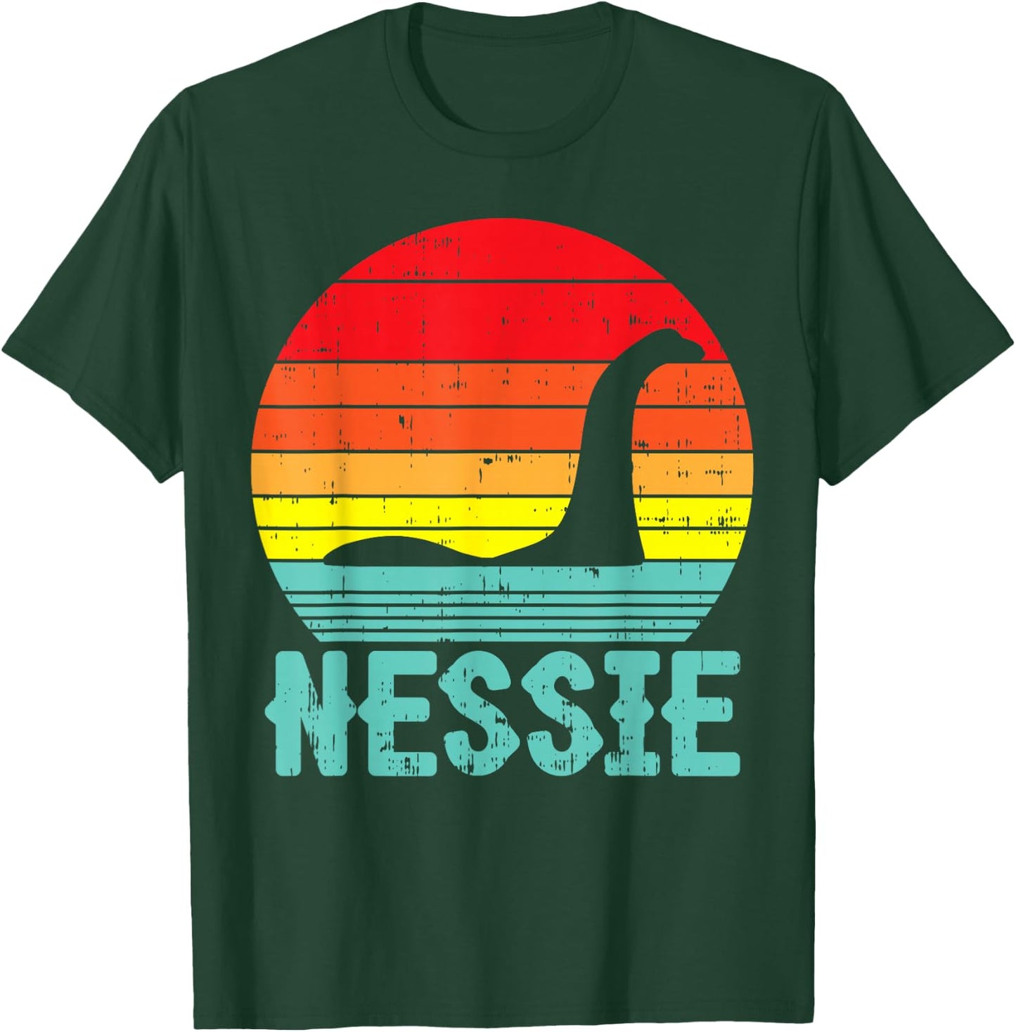 Nessie Loch Ness Monster Retro Nessy Animal Lover Gift T-Shirt - T-Shirt | Forest