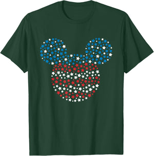 Disney Mickey Mouse Red White and Blue Stars T-Shirt - T-Shirt | Forest