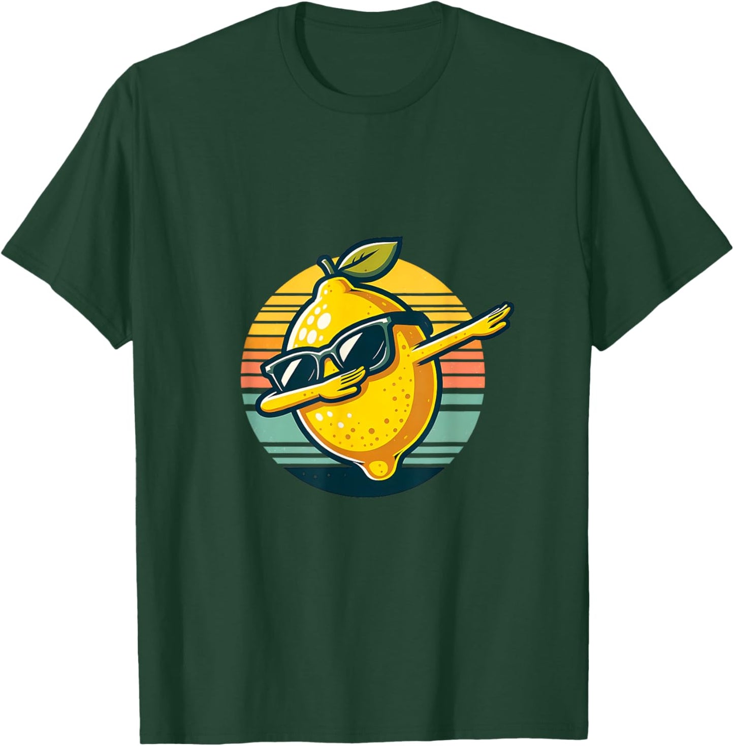 Funny Dab Lemon Dancing Dabbing Retro Fruit T-Shirt - T-Shirt | Forest