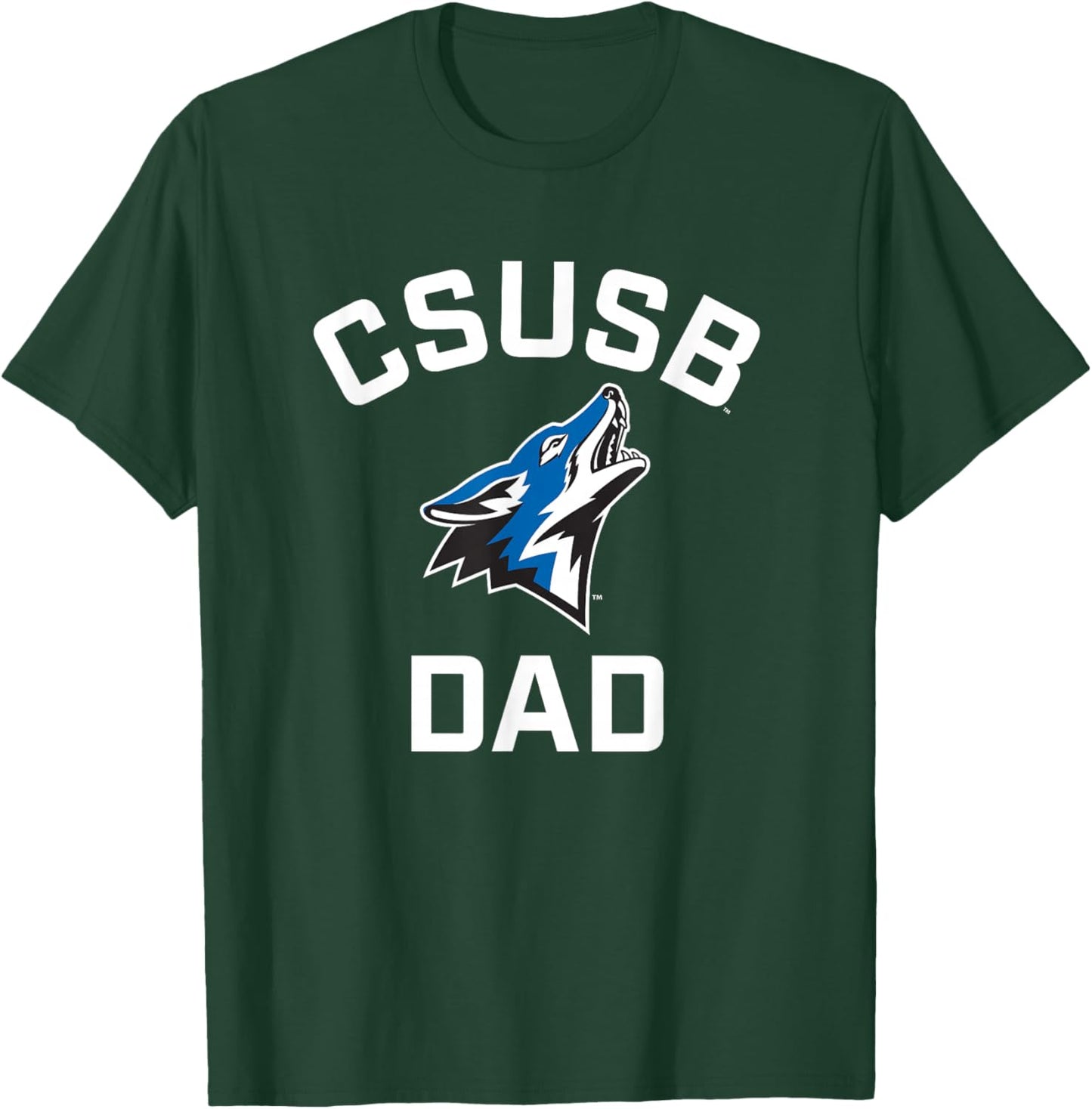 Cal State San Bernardino CSUSB Coyotes Arched Dad T-Shirt - T-Shirt | Forest