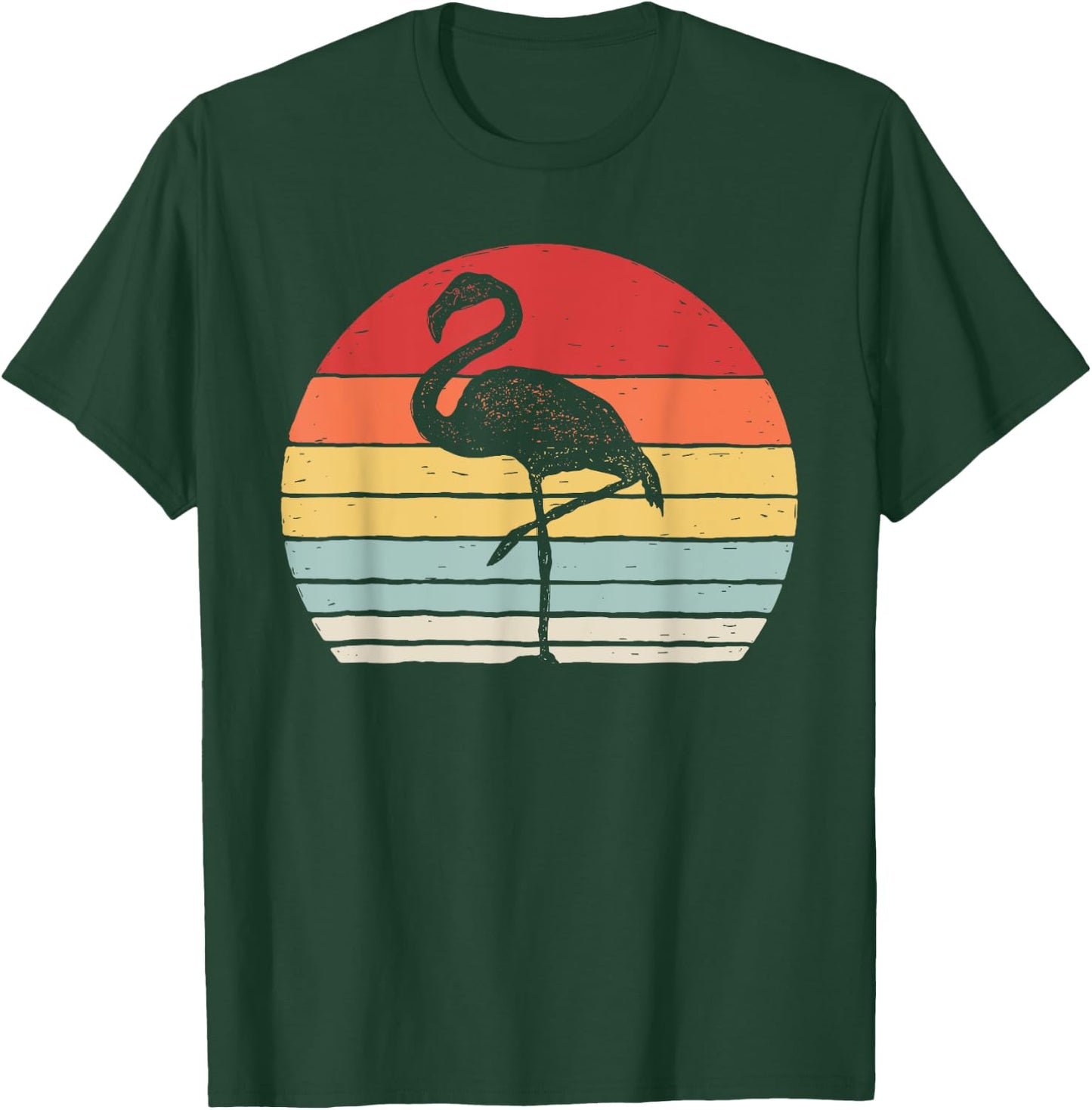 Vintage Retro Flamingo T-Shirt - T-Shirt | Forest