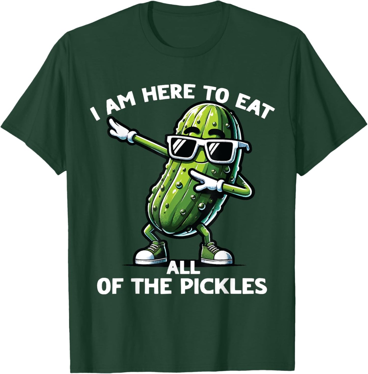 Dabbing Pickle Dancing Cucumber Pickle Food Squad T-Shirt - T-Shirt | Forest