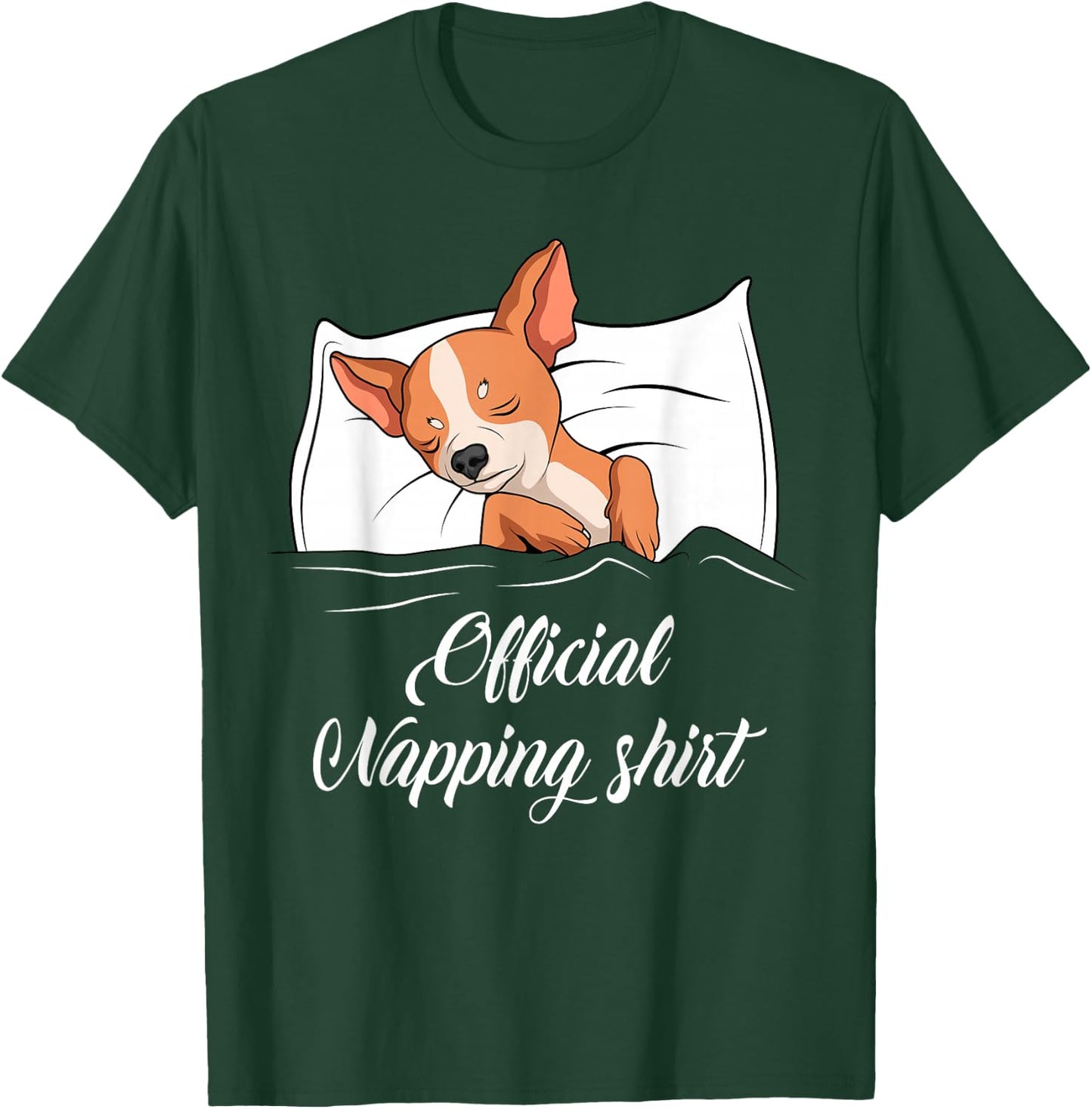 Sleeping Chihuahua Pyjamas Dog Lover Gift Official Napping Women Girls Kids T-Shirt - T-Shirt | Forest