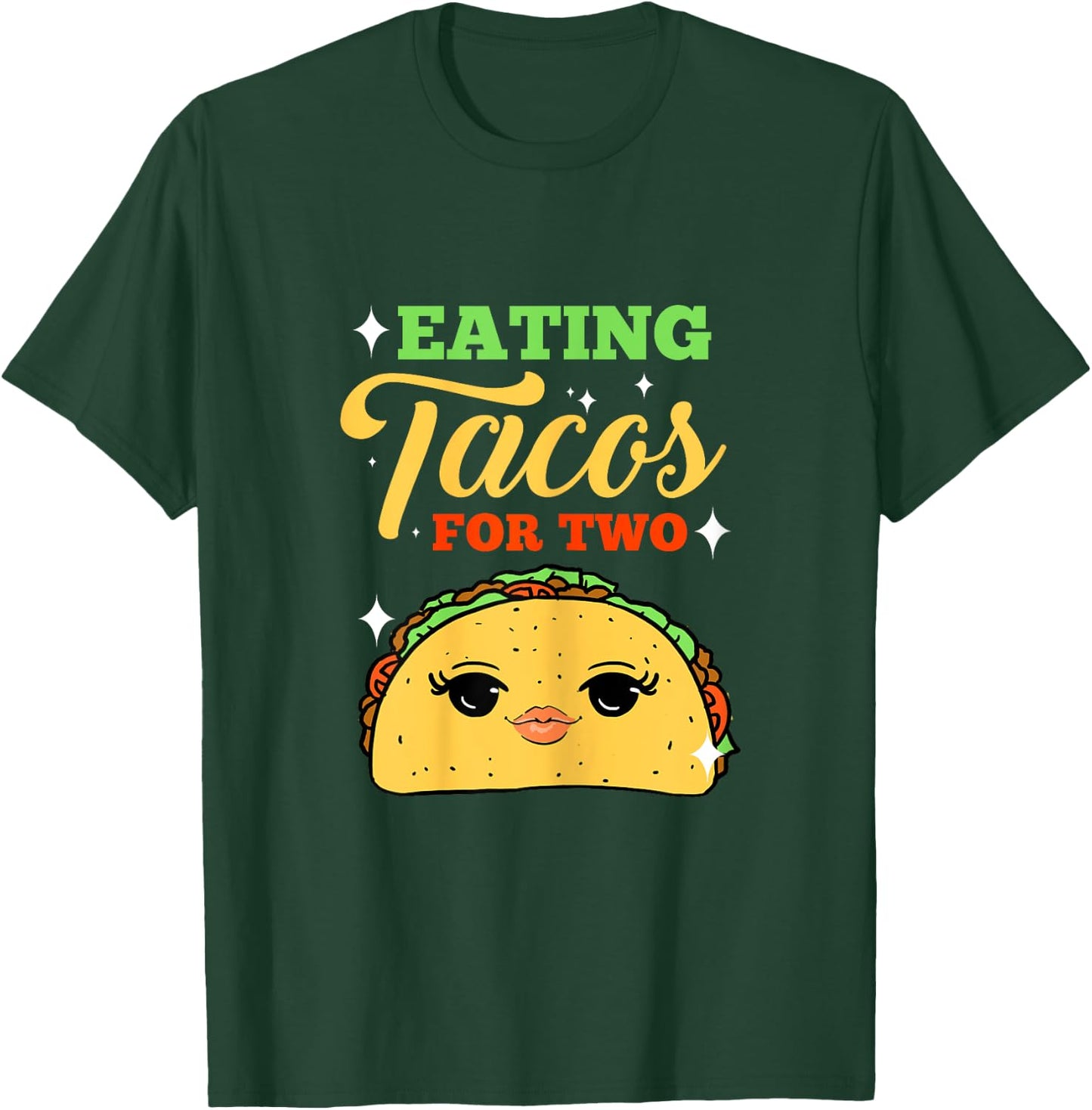 Eating Tacos For Two Pregnancy Announcement T-Shirt - T-Shirt | Forest