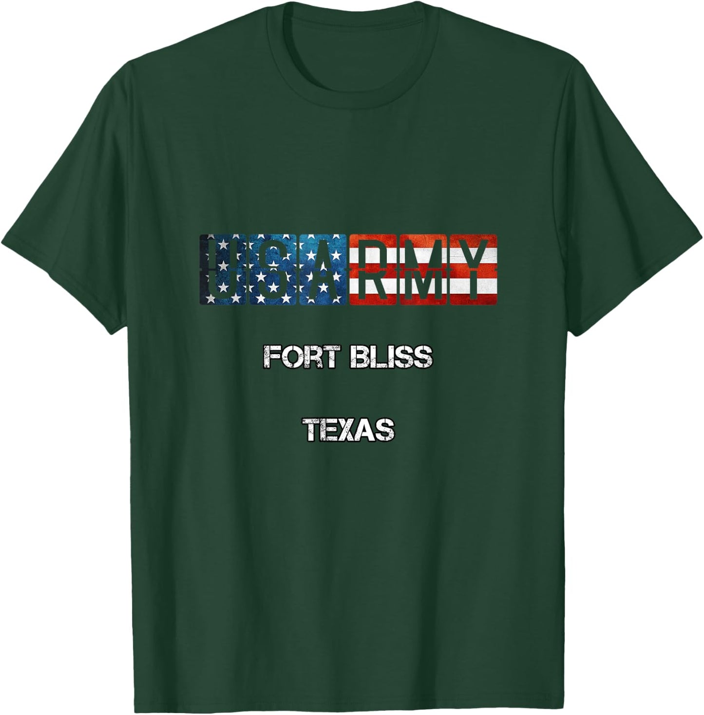 Fort Bliss US Flag Army T-Shirt - T-Shirt | Forest