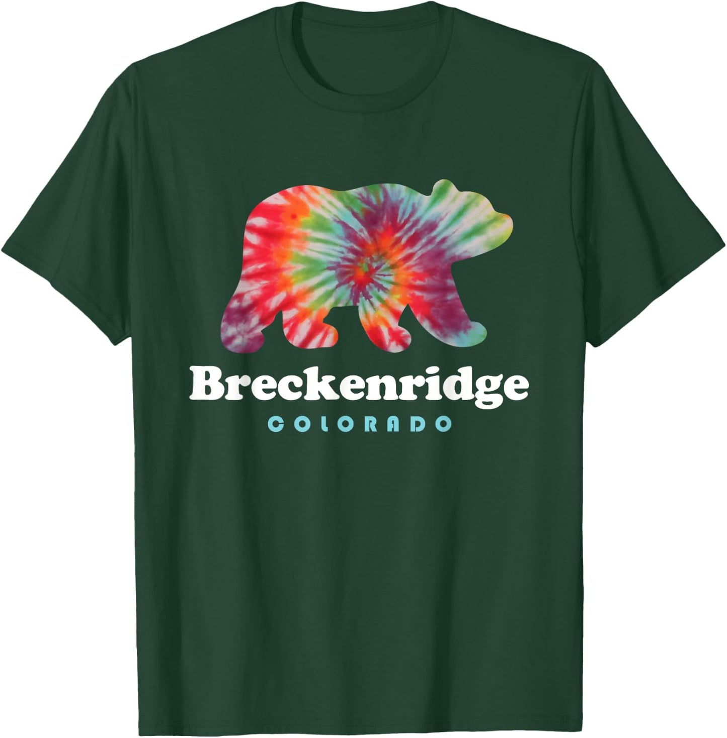 Breckenridge Colorado Bear Tie Dye T-Shirt - T-Shirt | Forest