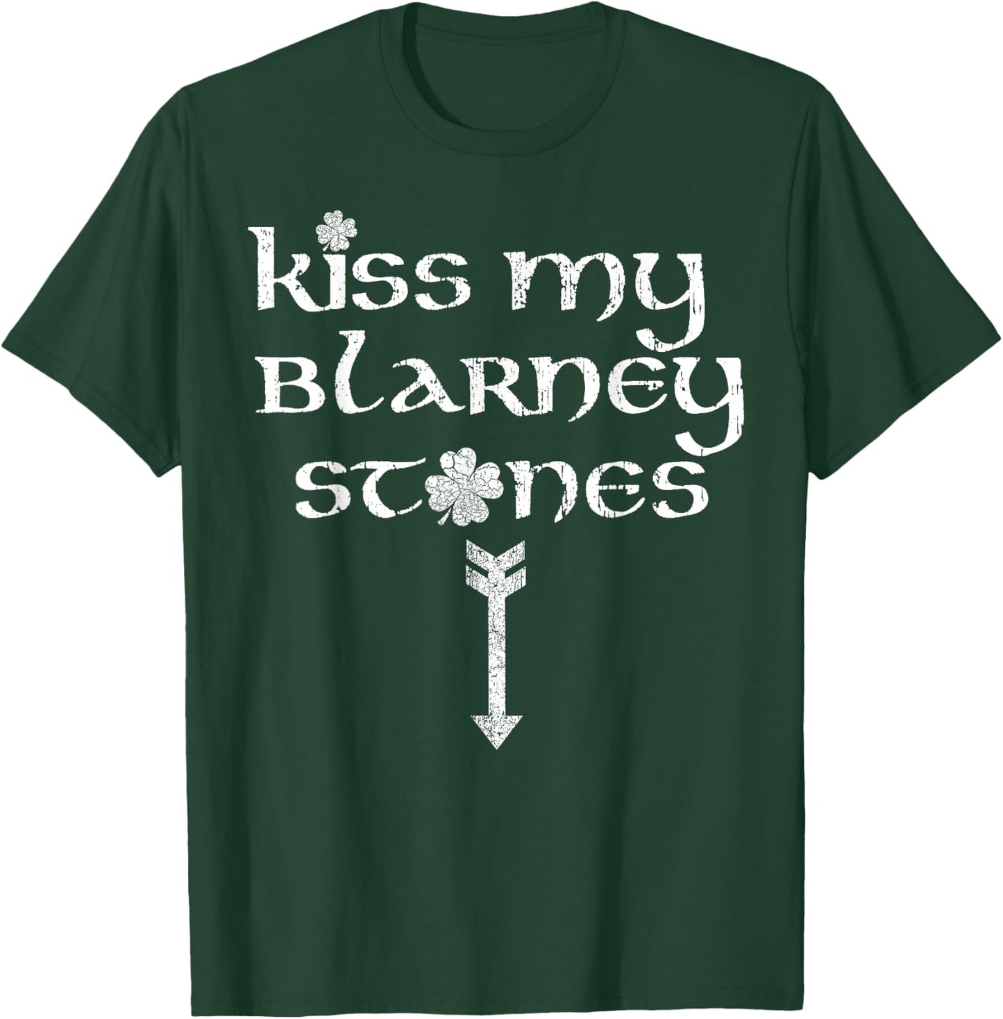 Funny St. Patrick's Day Kiss My Blarney Stones Vintage T-Shirt - T-Shirt | Forest