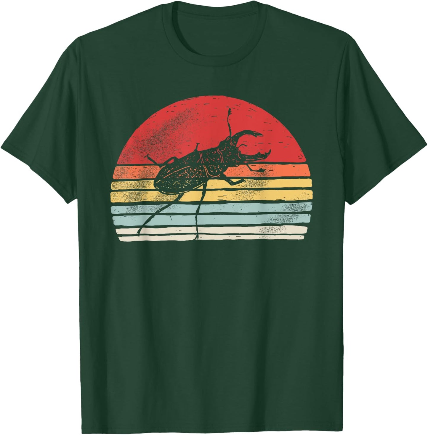 Vintage Retro Stag Beetle T-Shirt - T-Shirt | Forest