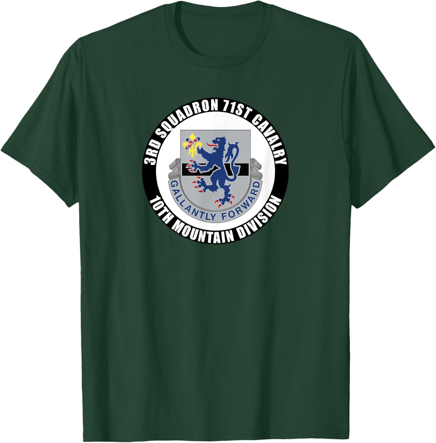 3rd Squadron 71st Cavalry 10th Mountain Division Veteran T-Shirt - T-Shirt | Forest