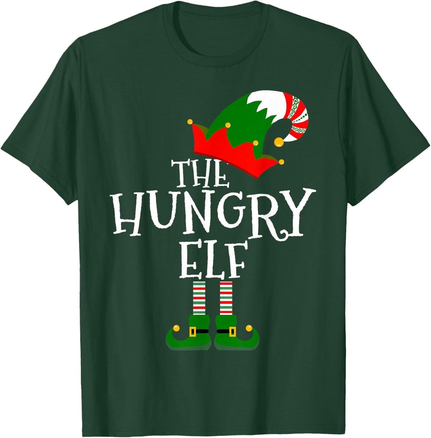 Funny The Hungry Elf Matching Family Group Gift Christmas T-Shirt - T-Shirt | Forest