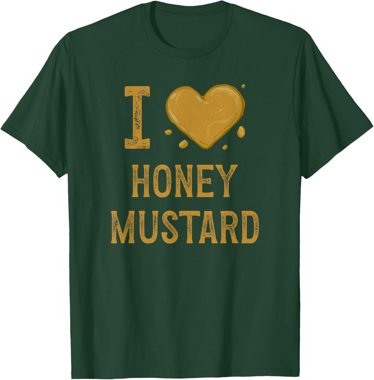 Funny I Love Honey Mustard Heart T-Shirt - T-Shirt | Forest