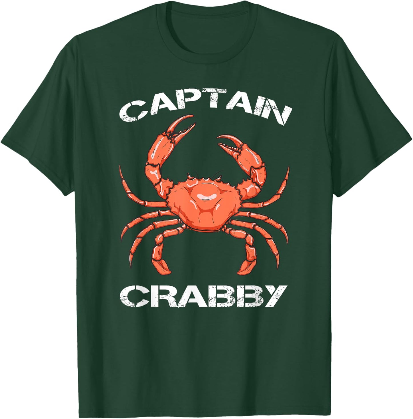 Captain Crabby | Funny Crabby Mood For Crab Lovers Gift T-Shirt - T-Shirt | Forest