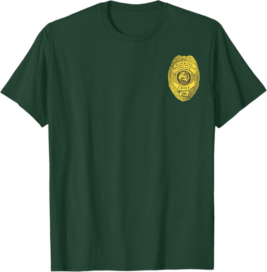 Netflix Stranger Things Hawkins Police Left Chest Badge T-Shirt - T-Shirt | Forest