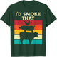 Id Smoke That Chicken Pork Beef Retro Meat Smoking Bbq Grill T-Shirt - T-Shirt | Forest