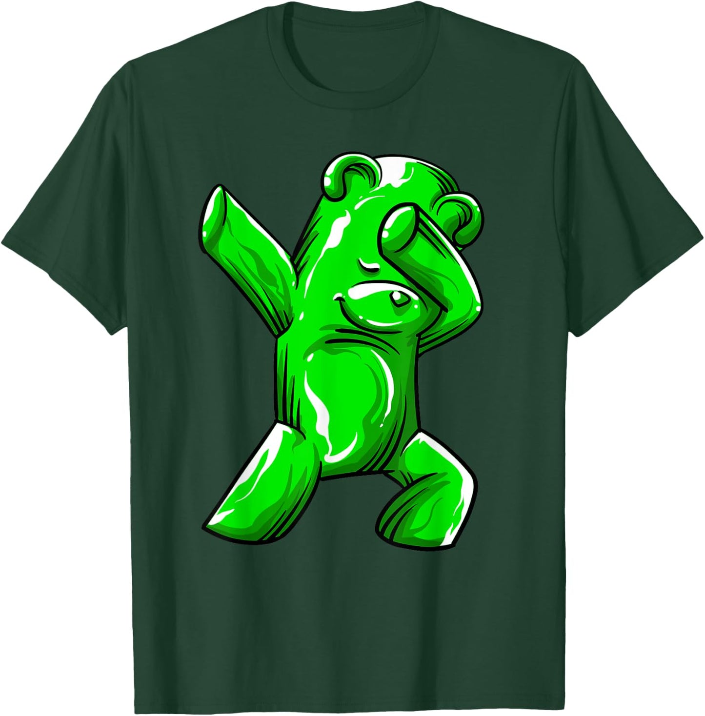 Funny Dabbing Gummy Bear Gift Cool Jelly Candy Animal Dance T-Shirt - T-Shirt | Forest