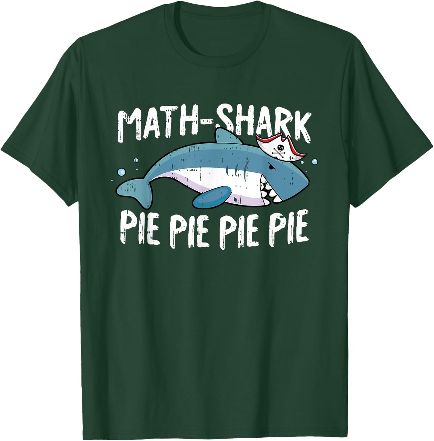 Shark Pi Day Funny Pie Math Symbols Teacher Student Gifts T-Shirt - T-Shirt | Forest