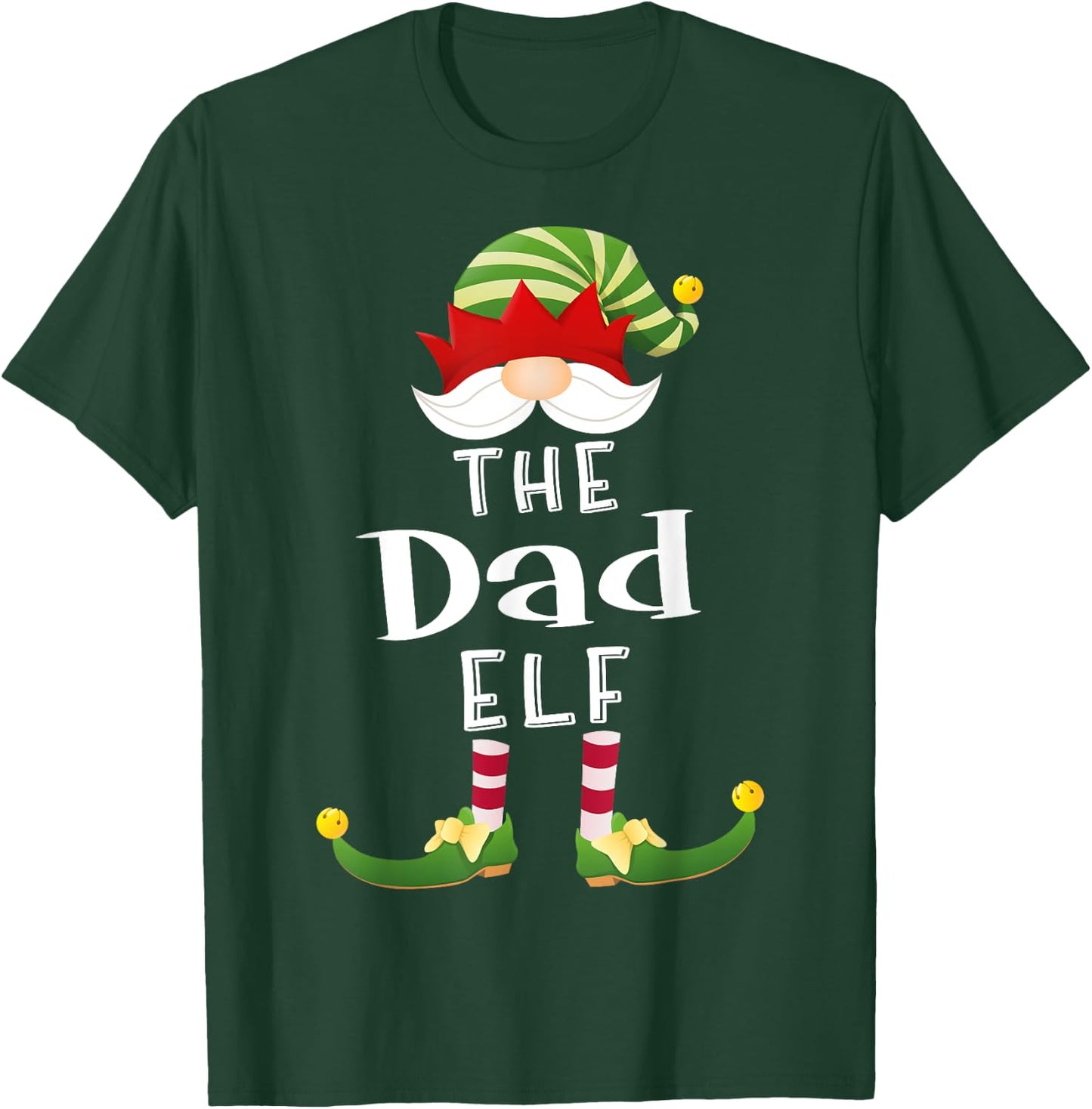 Dad Elf Group Christmas Funny Pajama Party T-Shirt - T-Shirt | Forest