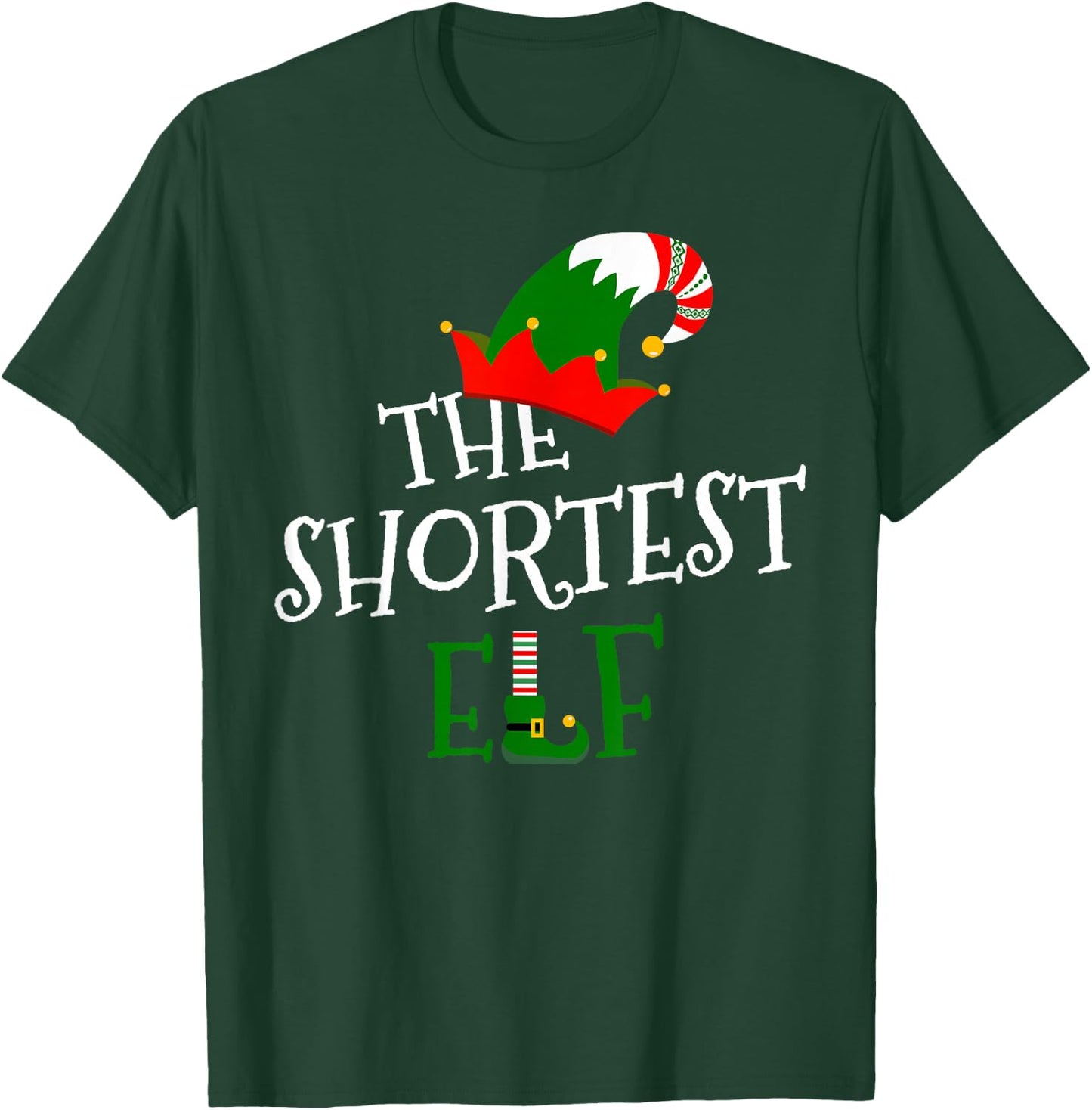 The Shortest Elf Family Matching Group Gift Christmas Xmas T-Shirt - T-Shirt | Forest