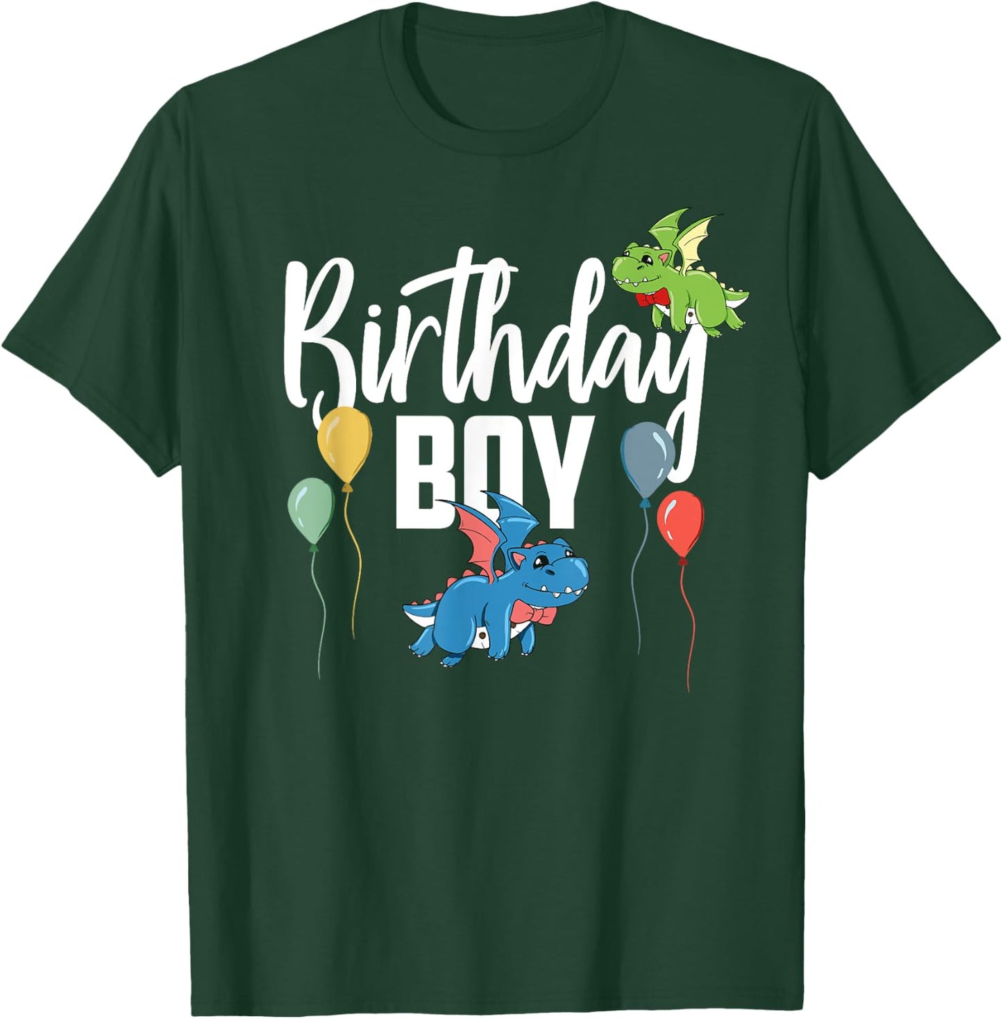 Birthday Boy Dragon Lover Funny Kids Boys Birthday Party T-Shirt - T-Shirt | Forest